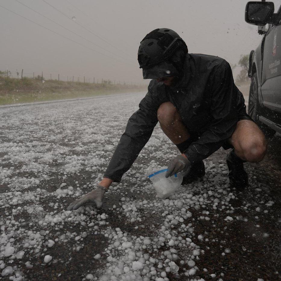 Ping, ping ping. Here's what it's like to drive into a big hailstorm in the name of science